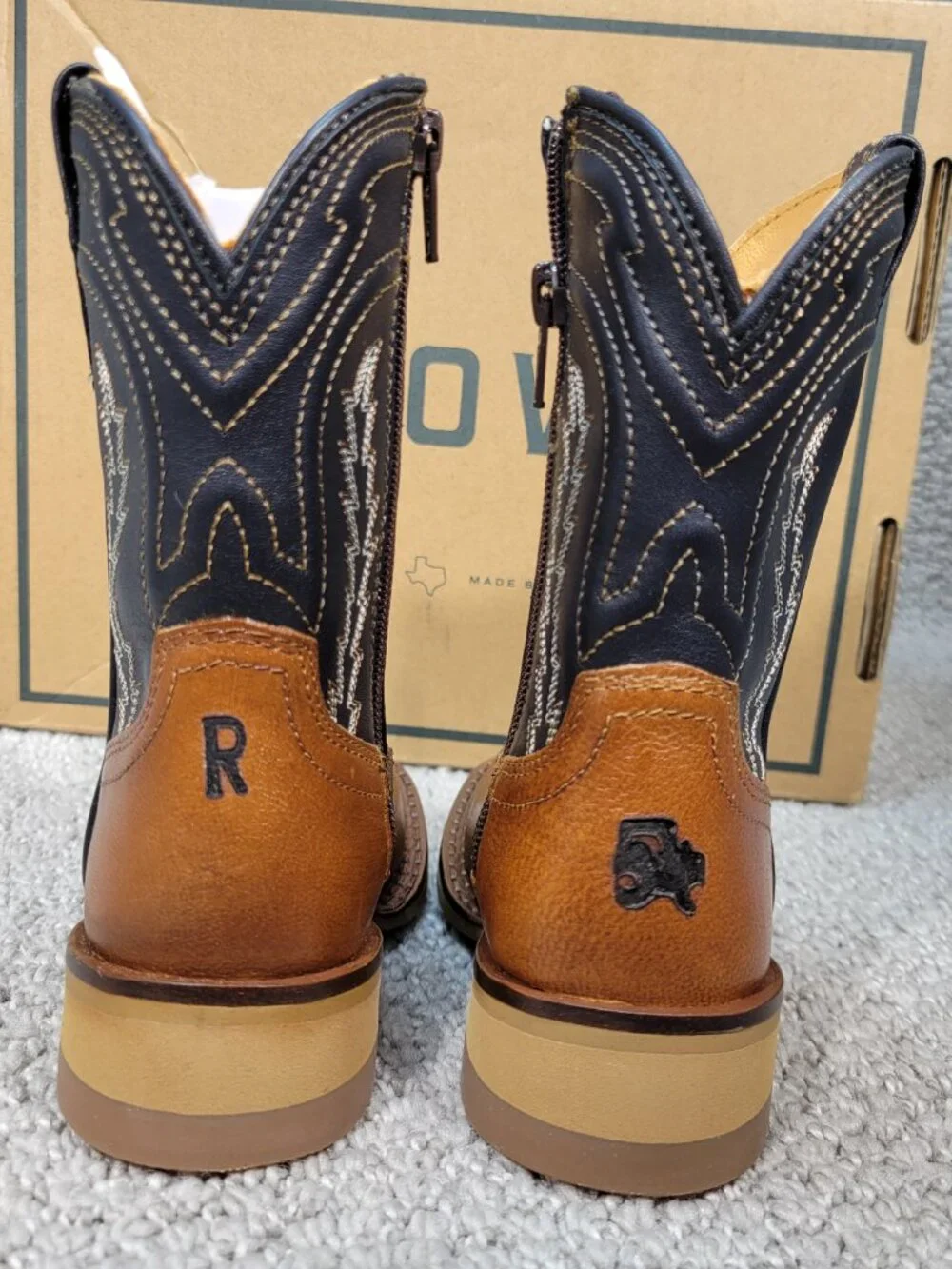 Teccovas The Doc Toddler Boy's Size 5C B Tan Goat Cowboy Boot